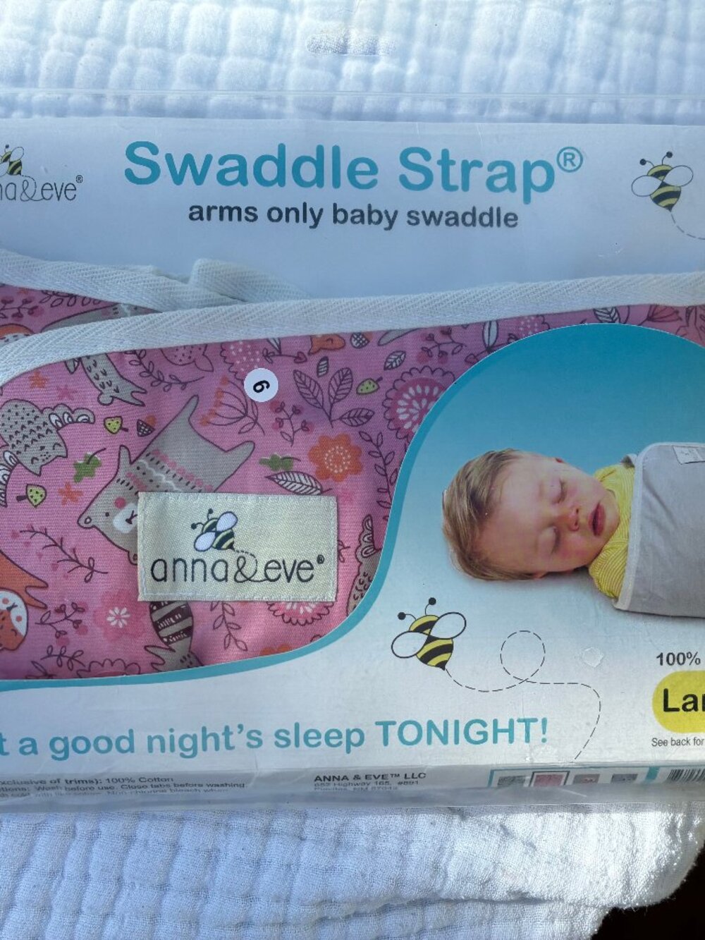 Strap Swaddle Anna & Eve Large NEW